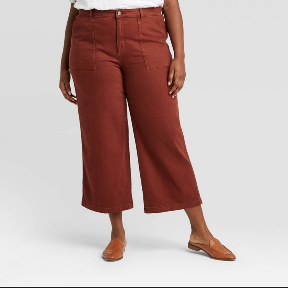 UNIVERSAL THREAD WIDE LEG HIGH RISE CROP SIZE 14/32r